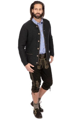 Maddox Strickjacke HAUSSTEIN Anthrazit 28 Maddox Strickjacke HAUSSTEIN Anthrazit -Modische Damenbekleidung Geschäft Trachtenstrickjacke Herren Maddox Hausstein anthrazit braun P