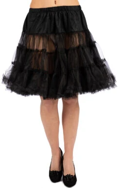 Krüger Dirndl Trachten PETTYCOAT 450 Schwarz 50cm