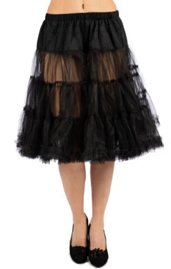 Krüger Dirndl Trachten PETTYCOAT 460 Schwarz 60cm
