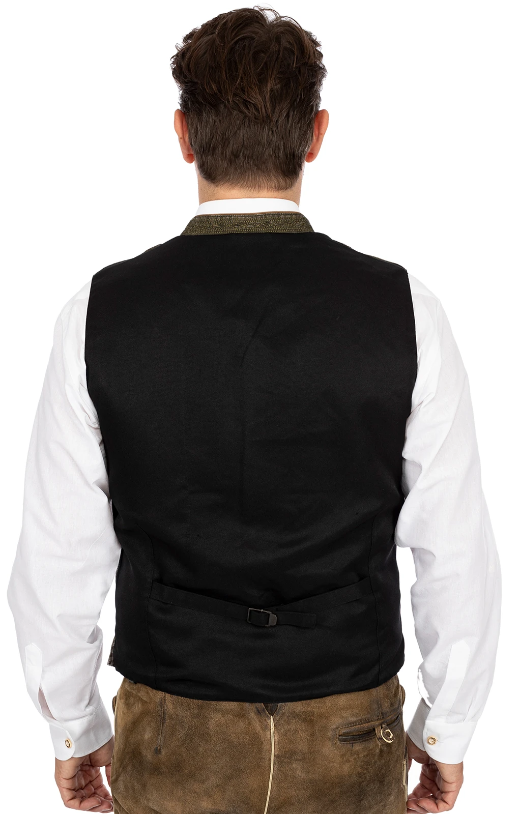 Maddox Weste OLIVER Leinen Oliv 6 Maddox Weste OLIVER Leinen Oliv – Bild 4