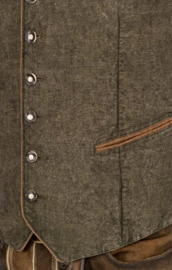 Maddox Weste OLIVER Leinen Oliv 20 Maddox Weste OLIVER Leinen Oliv -Modische Damenbekleidung Geschäft Trachtenweste Gilet Maddox Oliver oliv Leinen K